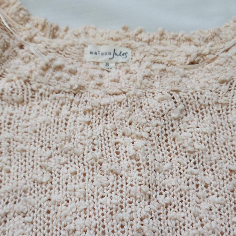 Maison Jules Textured Wrap-Back Sweater - Size: S